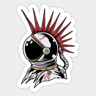 Punk Rock Astronaut // Retro Spaceman Rock 'n Roll Sticker